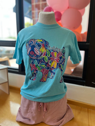 Floral Bulldog Tee