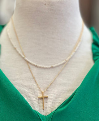 Cross Stack Necklace