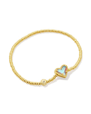 Ari Heart Stretch Gold Bracelet